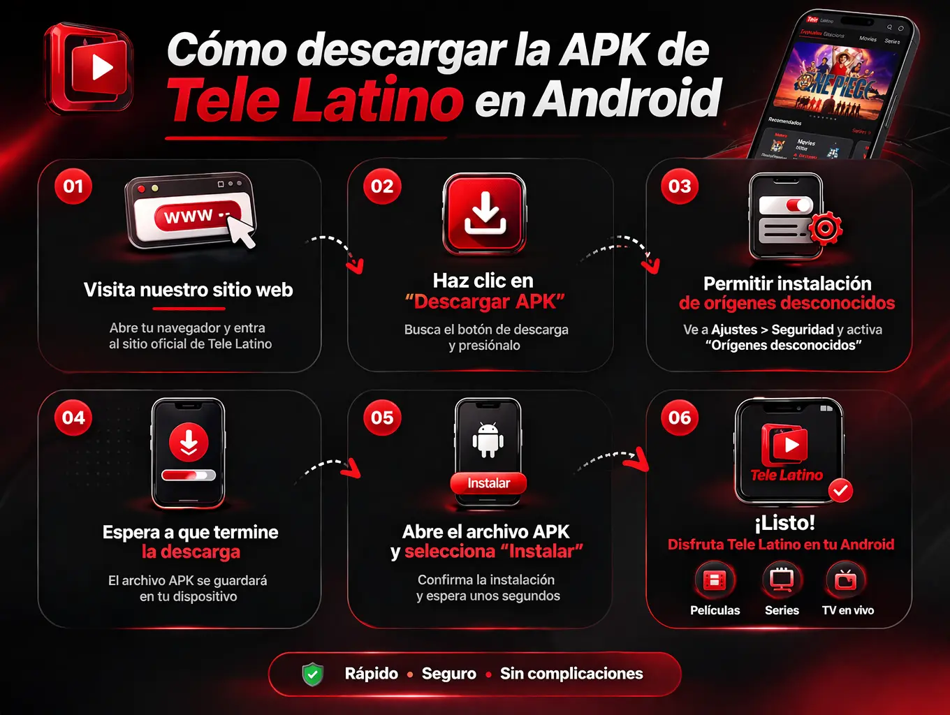 Descargar Tele Latino APK Gratis Última Versión 2026 sin Anuncios 4 Download method of Tele Latino APK