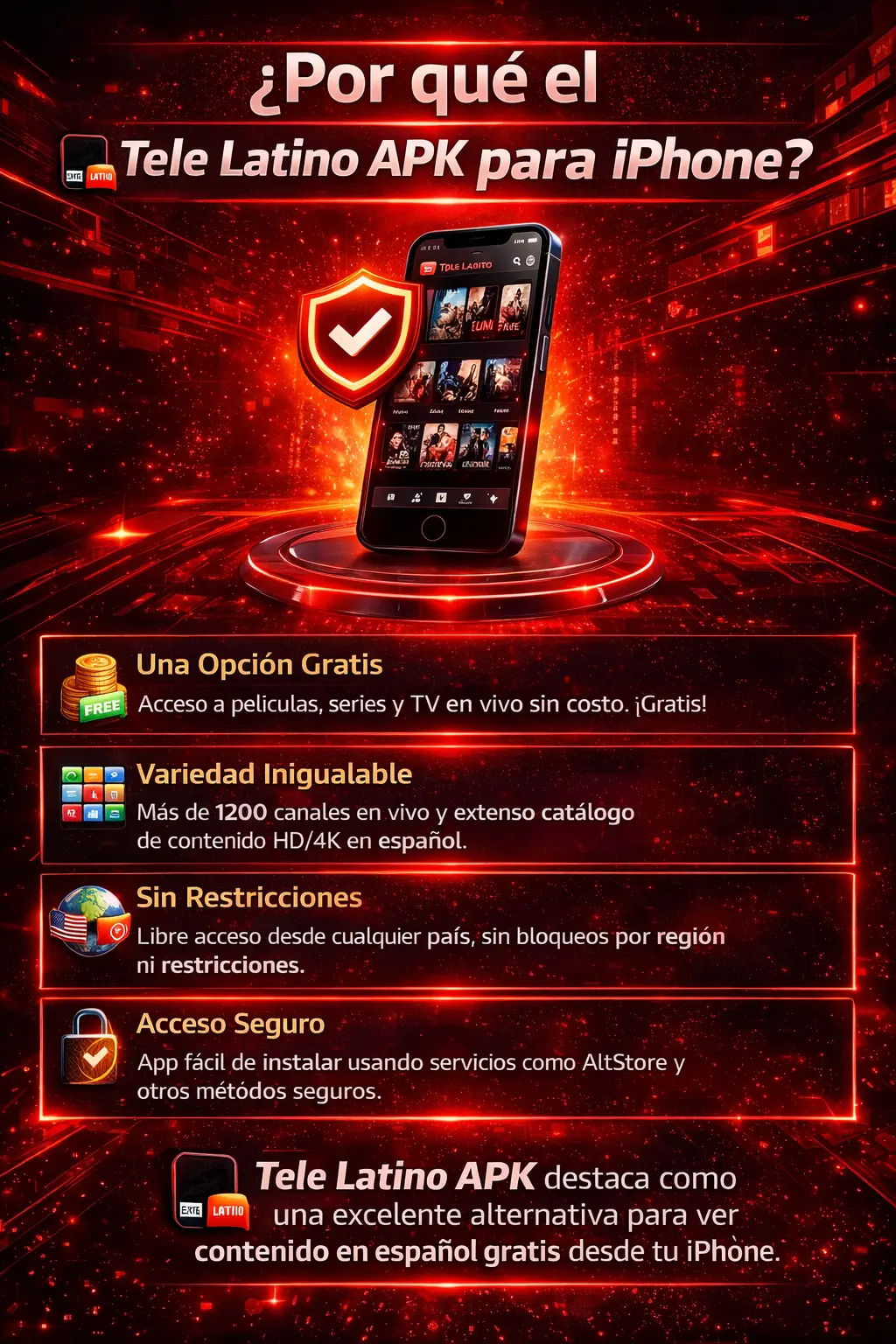 Descargar Tele Latino APK para iOS Gratis (iPhone y iPad) Última Versión 2026 3 Why tele latino APK is for iPhone